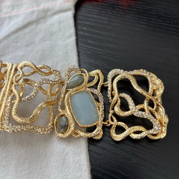 Nwot Alexis Bittar Gold and Silver Openwork Bracelet - Picture 4 of 11